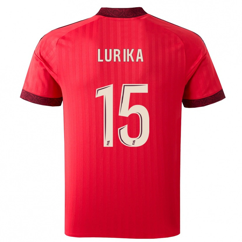 Danxen Uomo Maglia Nehemie Lurika #15 Borgogna Rosso Bianco Kit Gara Away 2026/27 Maglietta