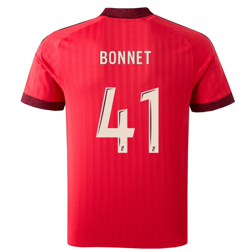 Danxen Uomo Maglia Noam Bonnet #41 Borgogna Rosso Bianco Kit Gara Away 2026/27 Maglietta
