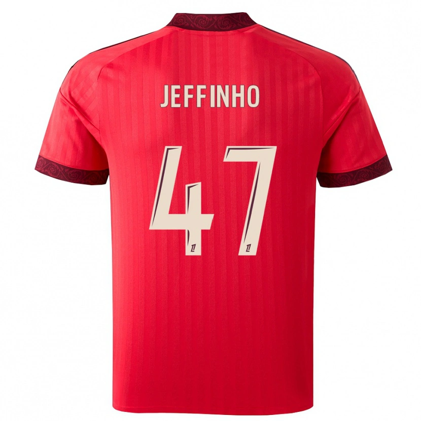 Danxen Uomo Maglia Jeffinho #47 Borgogna Rosso Bianco Kit Gara Away 2026/27 Maglietta