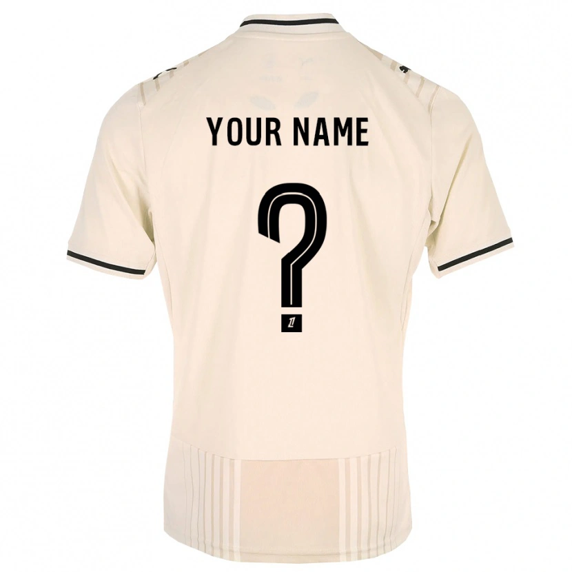 Danxen Uomo Maglia Il Tuo Nome #0 Oldlace Nero Bianco Antico Kit Gara Away 2026/27 Maglietta