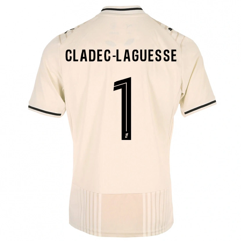 Danxen Uomo Maglia Christopher Cladec-Laguesse #1 Oldlace Nero Bianco Antico Kit Gara Away 2026/27 Maglietta