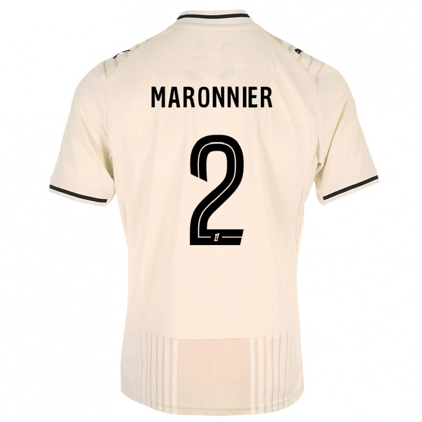 Danxen Uomo Maglia Lucas Maronnier #2 Oldlace Nero Bianco Antico Kit Gara Away 2026/27 Maglietta