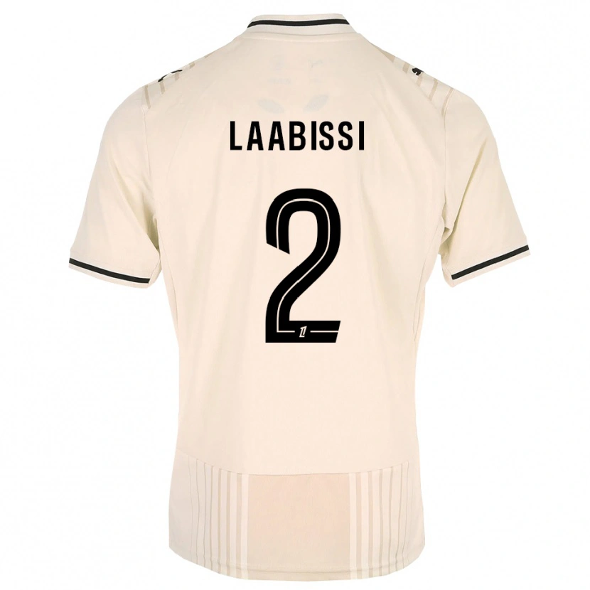 Danxen Uomo Maglia Chad Laabissi #2 Oldlace Nero Bianco Antico Kit Gara Away 2026/27 Maglietta