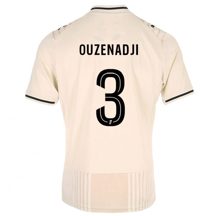 Danxen Uomo Maglia Anis Ouzenadji #3 Oldlace Nero Bianco Antico Kit Gara Away 2026/27 Maglietta