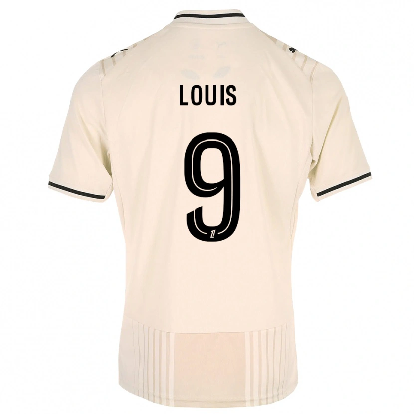 Danxen Uomo Maglia Thémis Louis #9 Oldlace Nero Bianco Antico Kit Gara Away 2026/27 Maglietta