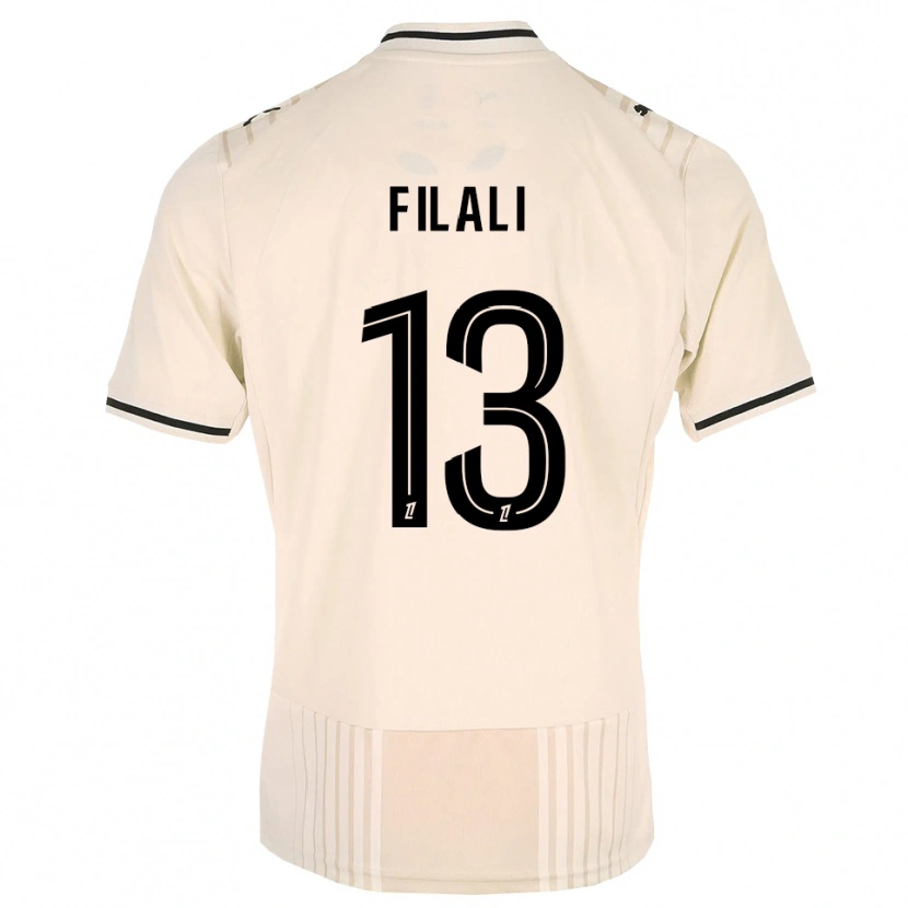 Danxen Uomo Maglia Saad Filali #13 Oldlace Nero Bianco Antico Kit Gara Away 2026/27 Maglietta