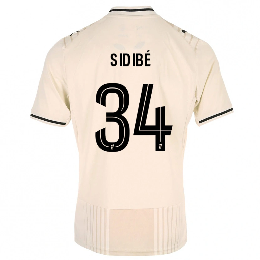 Danxen Uomo Maglia Aly Sidibé #34 Oldlace Nero Bianco Antico Kit Gara Away 2026/27 Maglietta