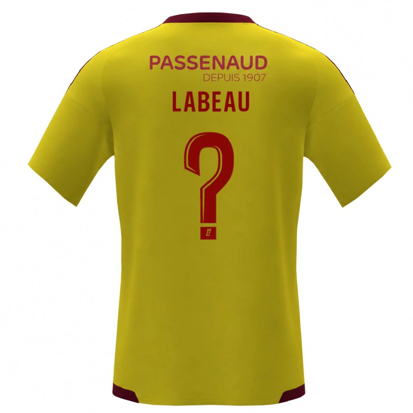Danxen Uomo Maglia Steevane Labeau #0 Giallo Rosso Verde Kit Gara Away 2026/27 Maglietta