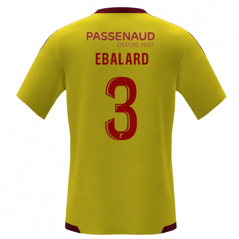 Danxen Uomo Maglia Yannick Ebalard #3 Giallo Rosso Verde Kit Gara Away 2026/27 Maglietta