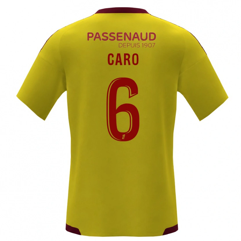 Danxen Uomo Maglia Titouan Caro #6 Giallo Rosso Verde Kit Gara Away 2026/27 Maglietta