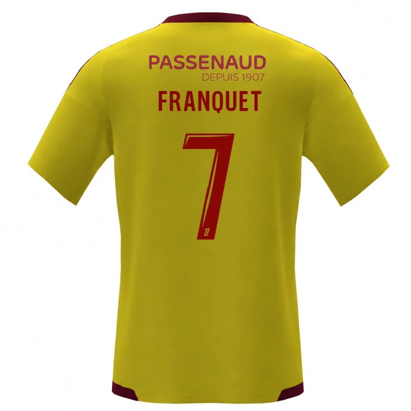 Danxen Uomo Maglia Tayson Franquet #7 Giallo Rosso Verde Kit Gara Away 2026/27 Maglietta