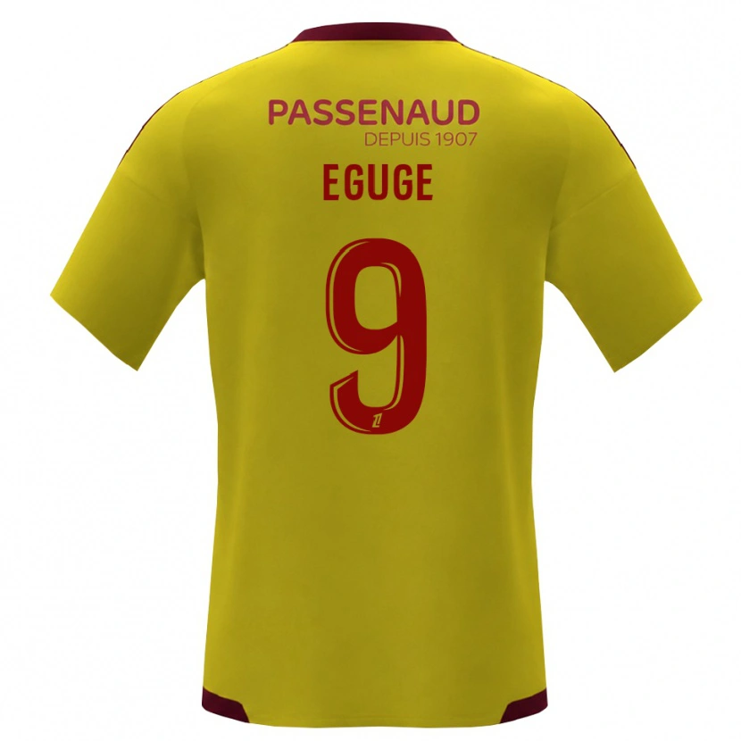 Danxen Uomo Maglia Benny Eguge #9 Giallo Rosso Verde Kit Gara Away 2026/27 Maglietta