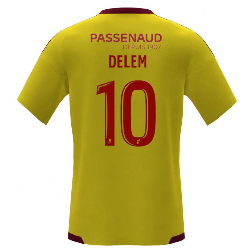 Danxen Uomo Maglia Noah Delem #10 Giallo Rosso Verde Kit Gara Away 2026/27 Maglietta