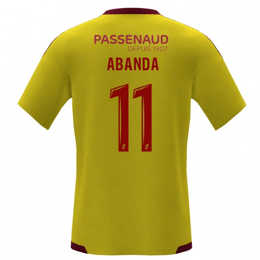 Danxen Uomo Maglia Leroy Abanda #11 Giallo Rosso Verde Kit Gara Away 2026/27 Maglietta