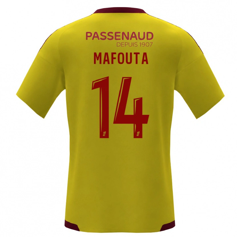 Danxen Uomo Maglia Louis Mafouta #14 Giallo Rosso Verde Kit Gara Away 2026/27 Maglietta