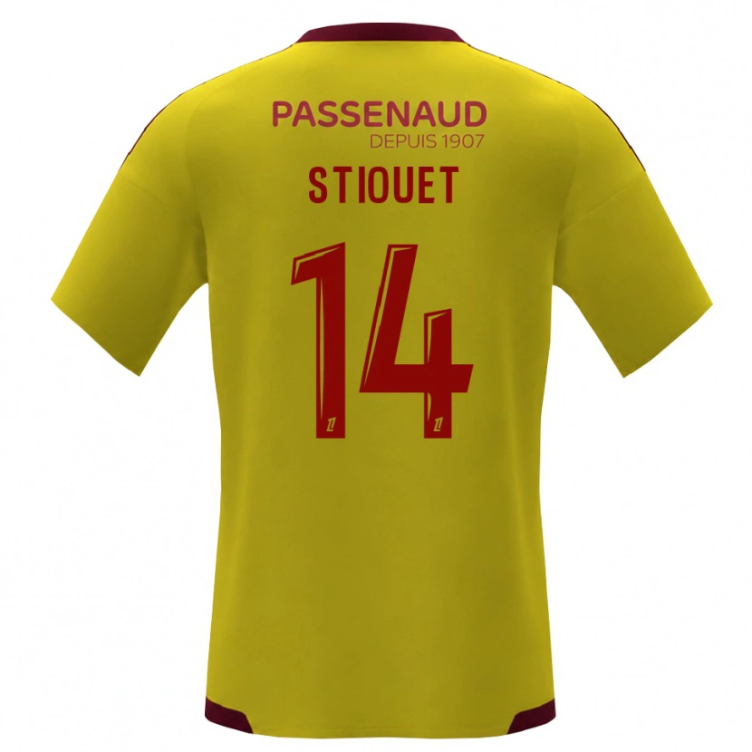 Danxen Uomo Maglia Ayoub Stiouet #14 Giallo Rosso Verde Kit Gara Away 2026/27 Maglietta