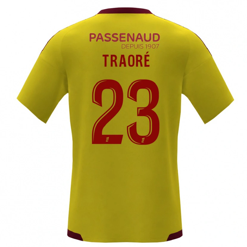 Danxen Uomo Maglia Daouda Traoré #23 Giallo Rosso Verde Kit Gara Away 2026/27 Maglietta