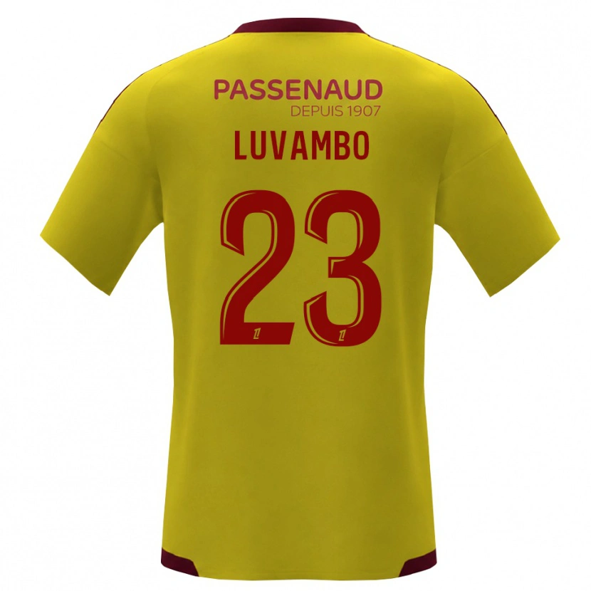 Danxen Uomo Maglia Taylor Luvambo #23 Giallo Rosso Verde Kit Gara Away 2026/27 Maglietta