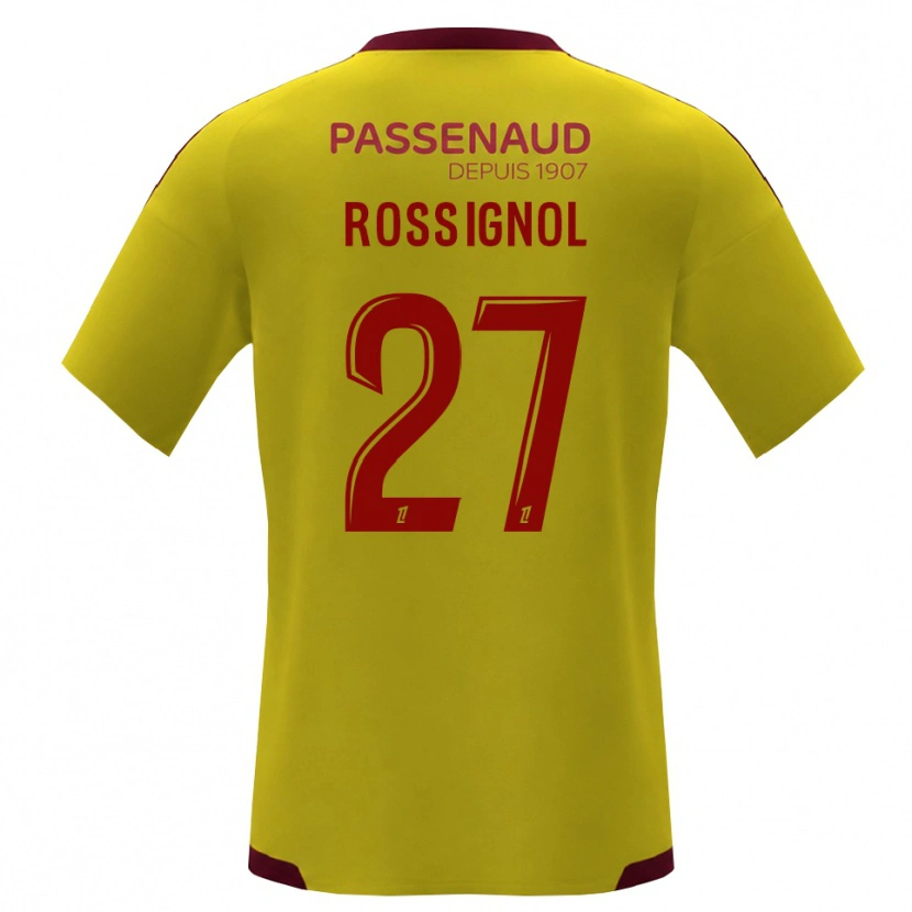 Danxen Uomo Maglia Martin Rossignol #27 Giallo Rosso Verde Kit Gara Away 2026/27 Maglietta