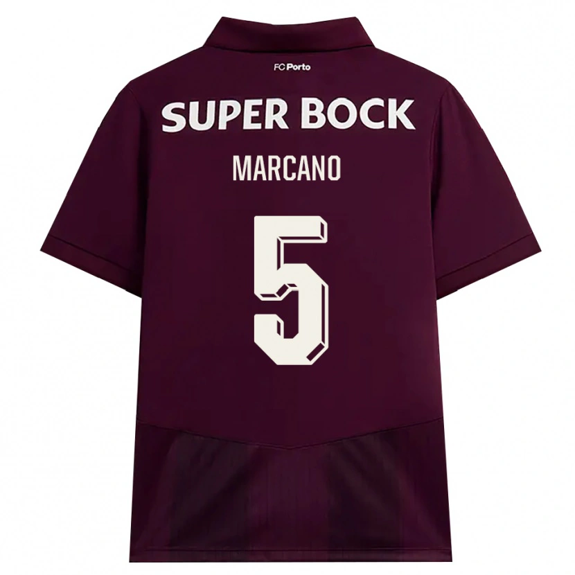 Danxen Uomo Maglia Ivan Marcano #5 Borgogna Bianco Kit Gara Away 2026/27 Maglietta