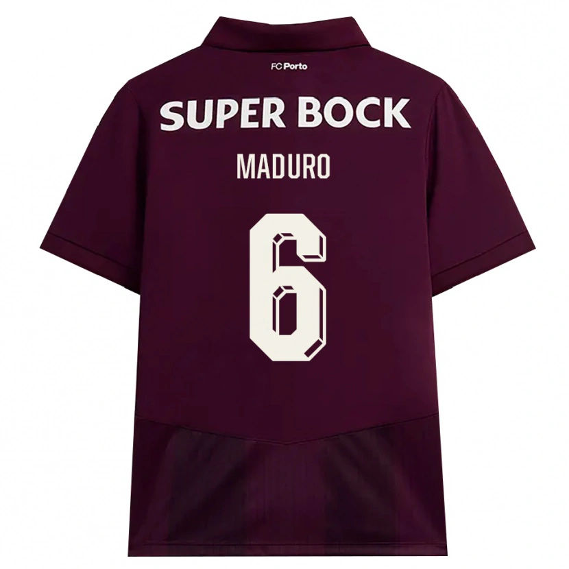 Danxen Uomo Maglia Henrique Maduro #6 Borgogna Bianco Kit Gara Away 2026/27 Maglietta