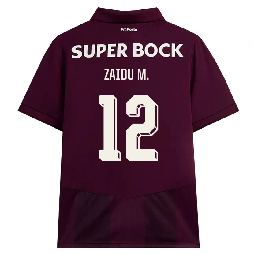 Danxen Uomo Maglia Zaidu Sanusi #12 Borgogna Bianco Kit Gara Away 2026/27 Maglietta