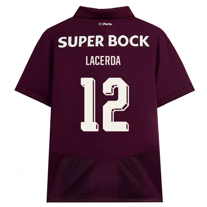 Danxen Uomo Maglia Lacerda #12 Borgogna Bianco Kit Gara Away 2026/27 Maglietta
