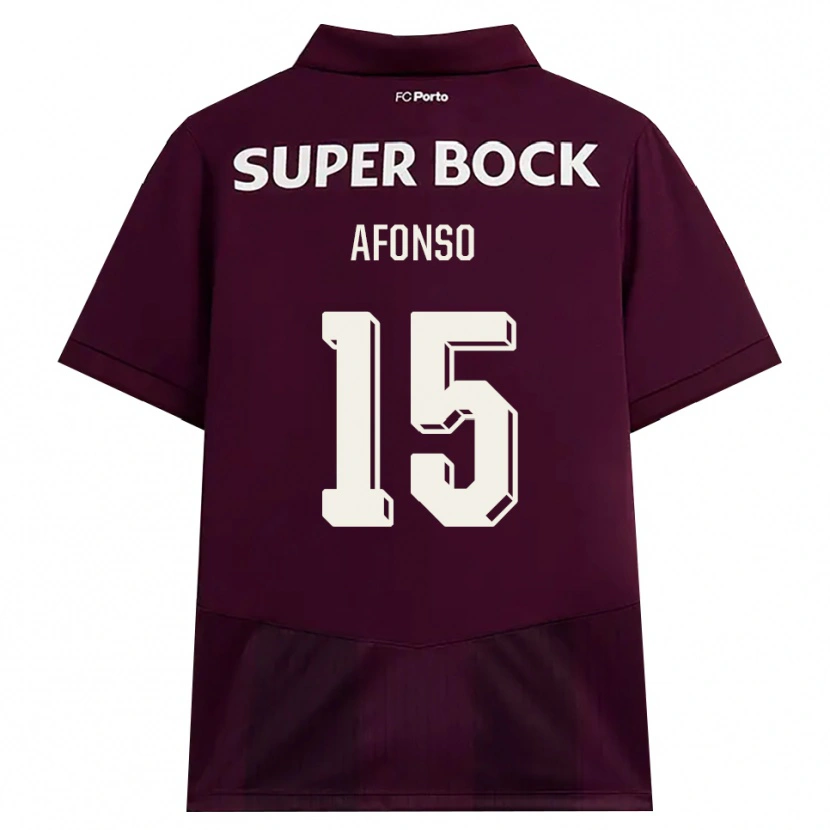 Danxen Uomo Maglia Zé Afonso #15 Borgogna Bianco Kit Gara Away 2026/27 Maglietta