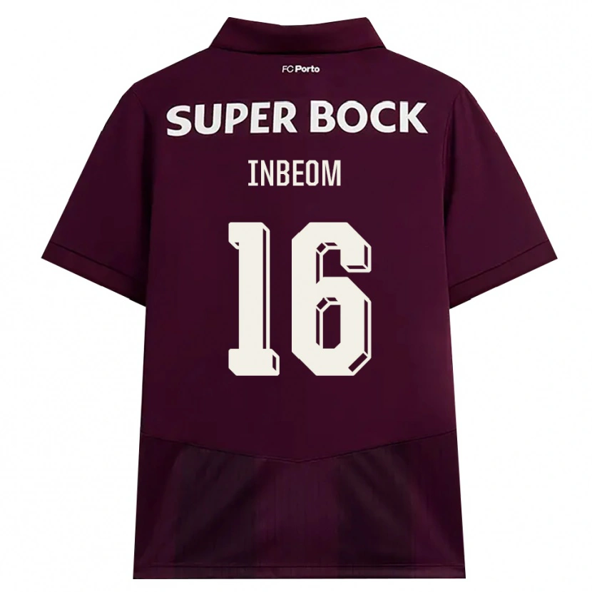 Danxen Uomo Maglia In-Beom Hwang #16 Borgogna Bianco Kit Gara Away 2026/27 Maglietta