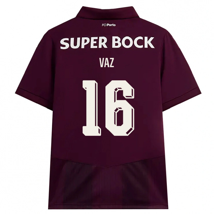 Danxen Uomo Maglia Matilde Vaz #16 Borgogna Bianco Kit Gara Away 2026/27 Maglietta
