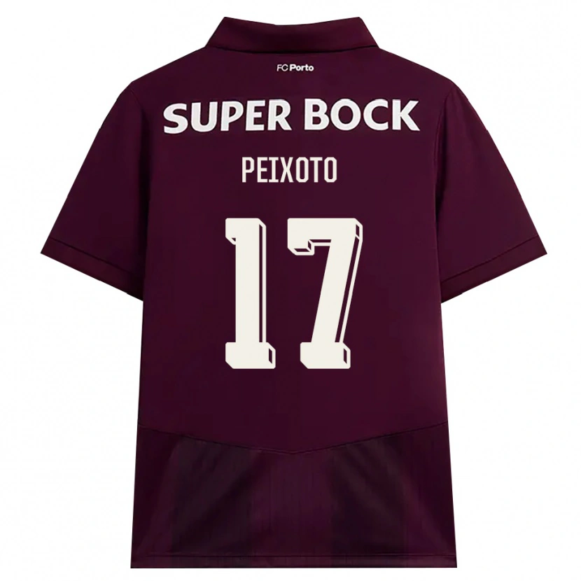 Danxen Uomo Maglia Tomás Peixoto #17 Borgogna Bianco Kit Gara Away 2026/27 Maglietta