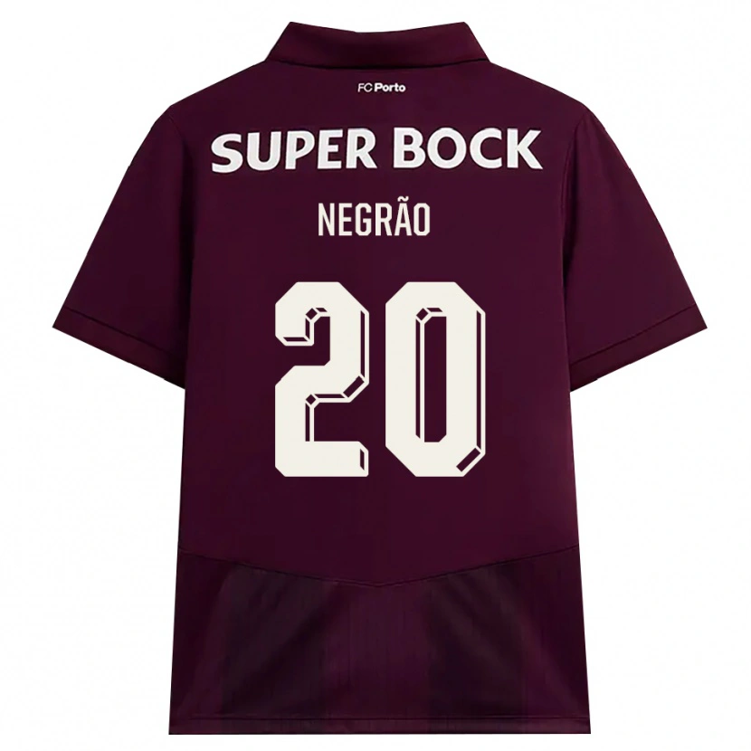Danxen Uomo Maglia Maria Negrão #20 Borgogna Bianco Kit Gara Away 2026/27 Maglietta