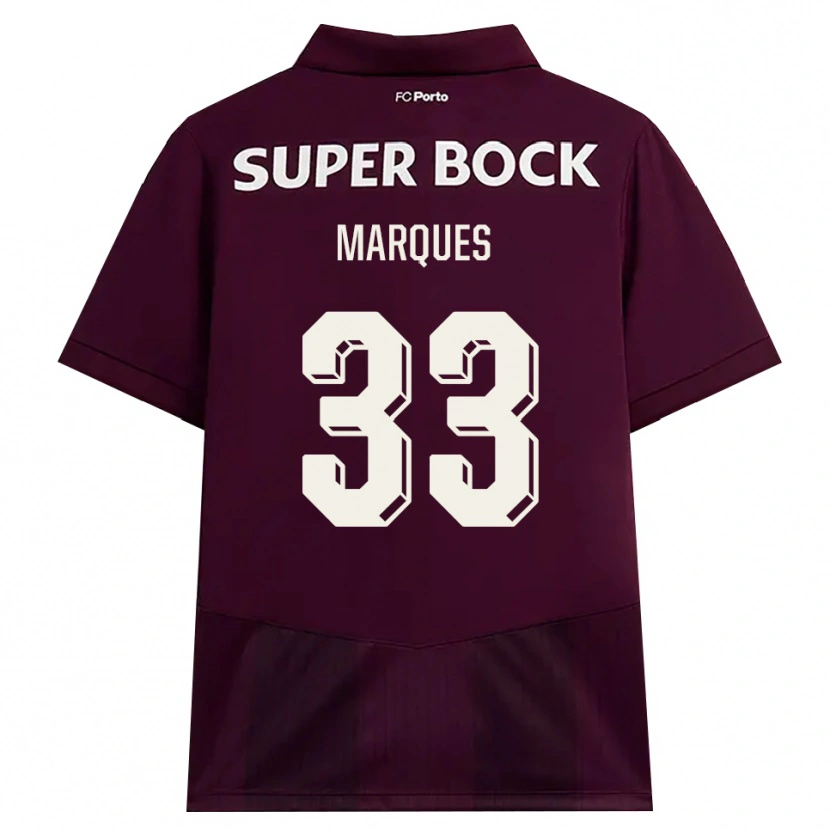 Danxen Uomo Maglia Bárbara Marques #33 Borgogna Bianco Kit Gara Away 2026/27 Maglietta
