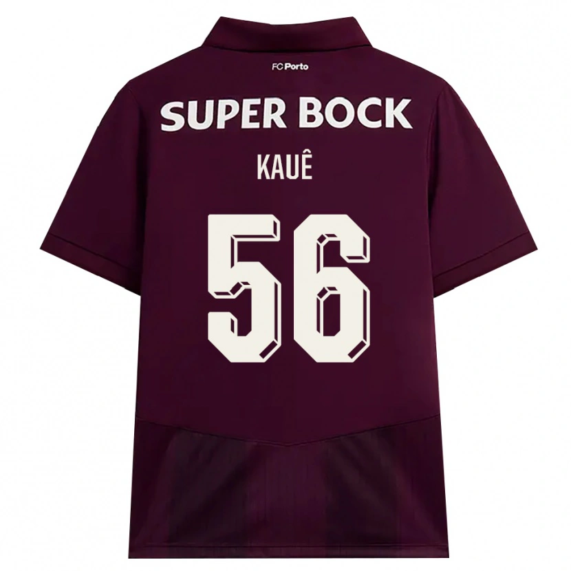 Danxen Uomo Maglia Kauê Rodrigues Pessanha #56 Borgogna Bianco Kit Gara Away 2026/27 Maglietta