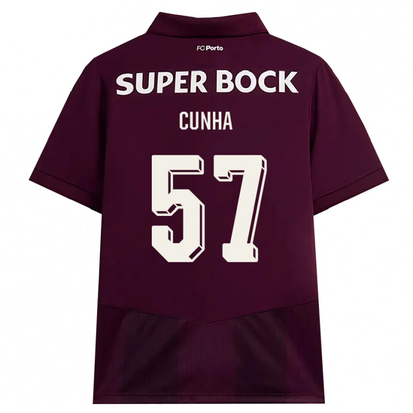 Danxen Uomo Maglia Duarte Cunha #57 Borgogna Bianco Kit Gara Away 2026/27 Maglietta