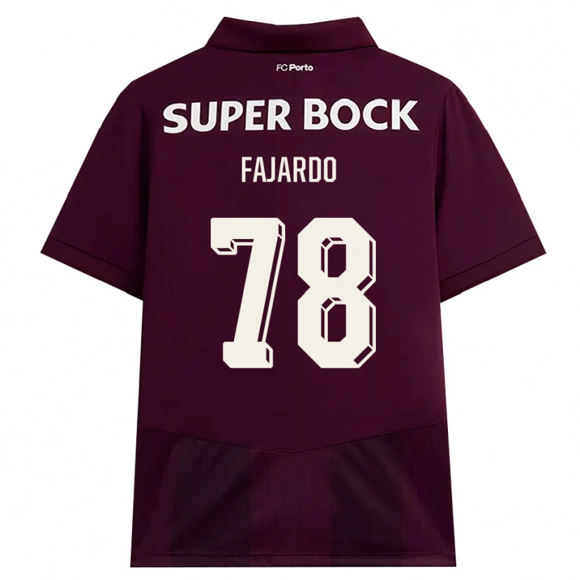 Danxen Uomo Maglia Leonardo Fajardo #78 Borgogna Bianco Kit Gara Away 2026/27 Maglietta