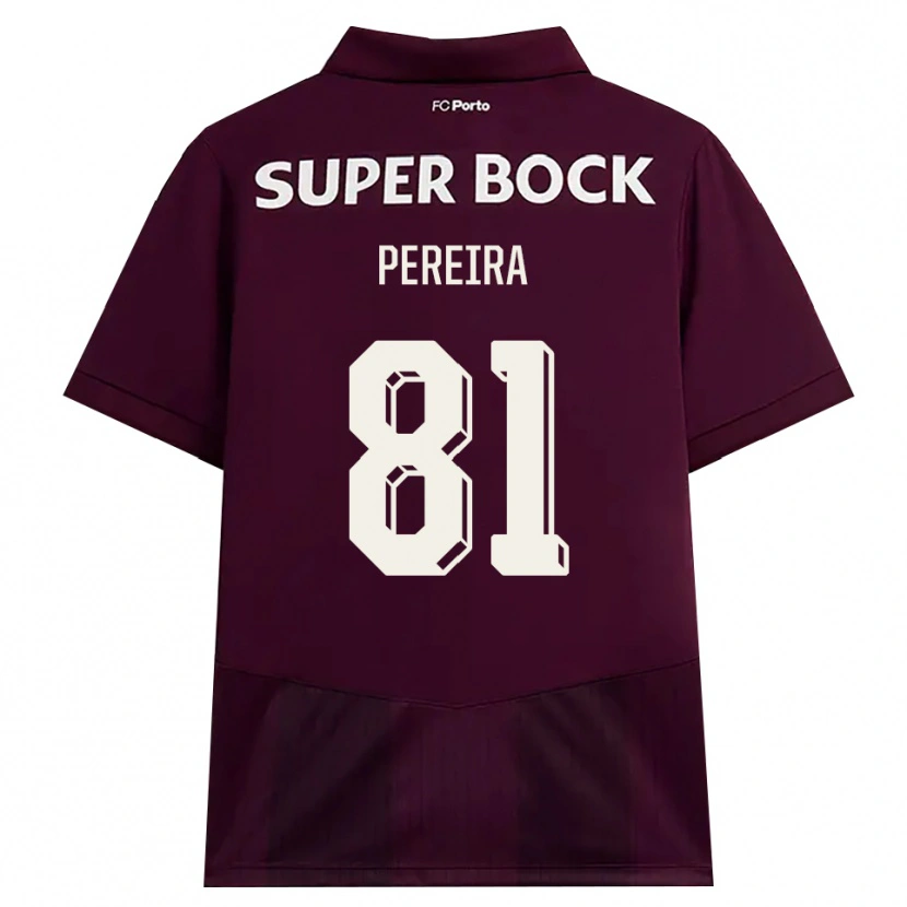 Danxen Uomo Maglia Martim Pereira #81 Borgogna Bianco Kit Gara Away 2026/27 Maglietta