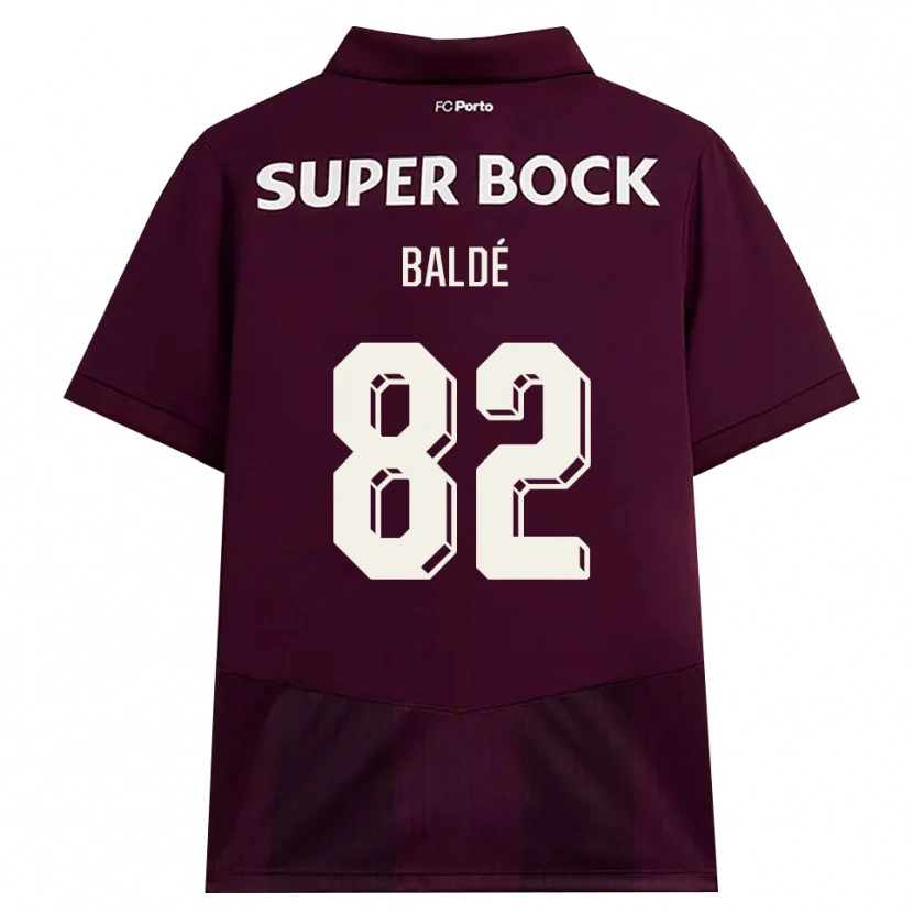 Danxen Uomo Maglia Alfa Baldé #82 Borgogna Bianco Kit Gara Away 2026/27 Maglietta