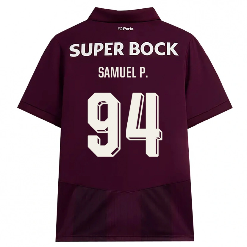 Danxen Uomo Maglia Samuel #94 Borgogna Bianco Kit Gara Away 2026/27 Maglietta