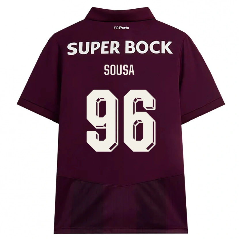 Danxen Uomo Maglia Filipe Sousa #96 Borgogna Bianco Kit Gara Away 2026/27 Maglietta