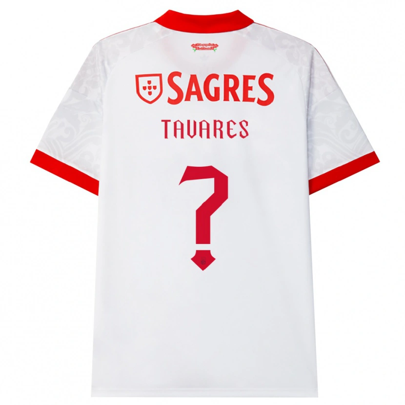 Danxen Uomo Maglia Rúben Tavares #0 Bianco Rosso Giallo Kit Gara Away 2026/27 Maglietta