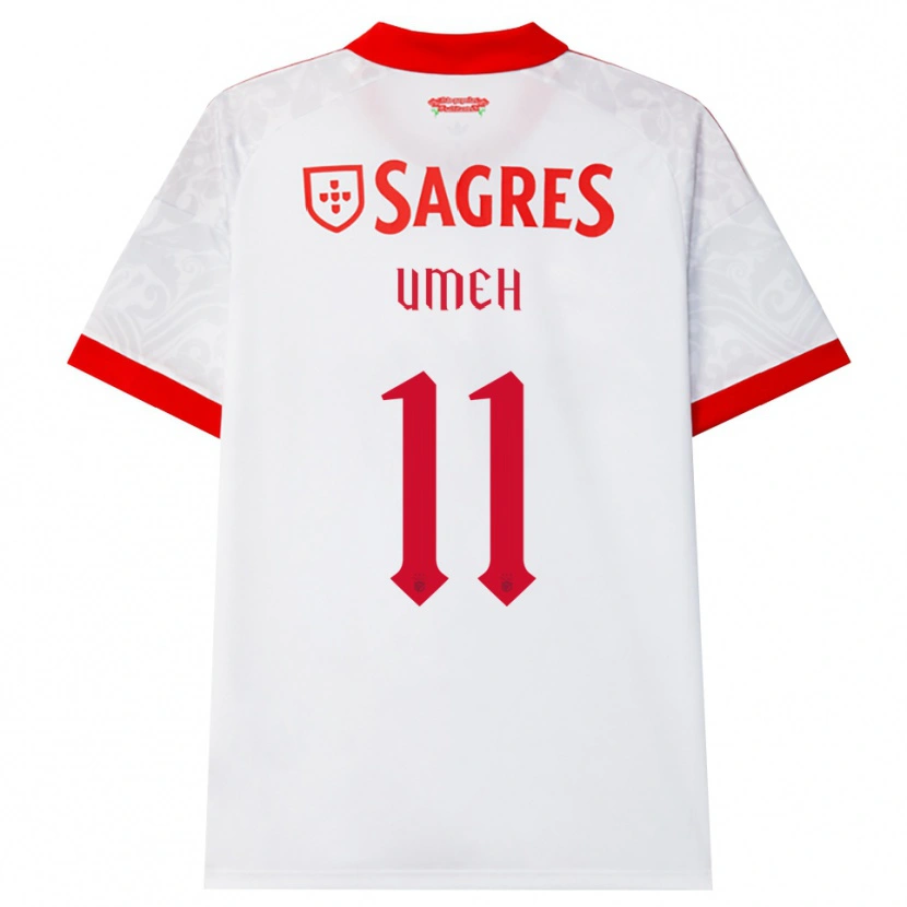 Danxen Uomo Maglia Jaden Umeh #11 Bianco Rosso Giallo Kit Gara Away 2026/27 Maglietta