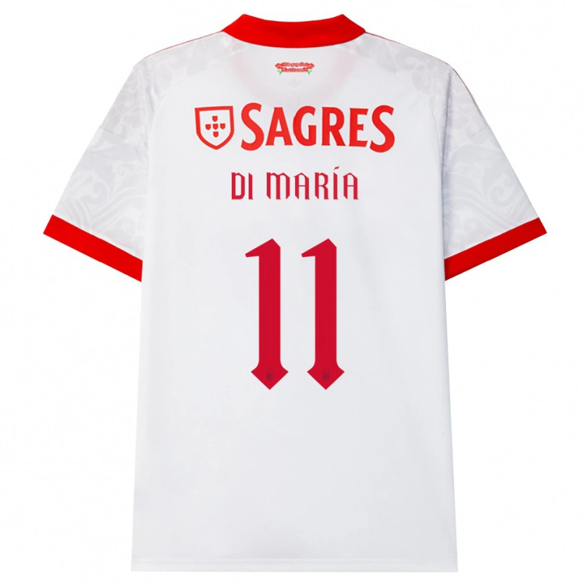 Danxen Uomo Maglia Angel Di Maria #11 Bianco Rosso Giallo Kit Gara Away 2026/27 Maglietta