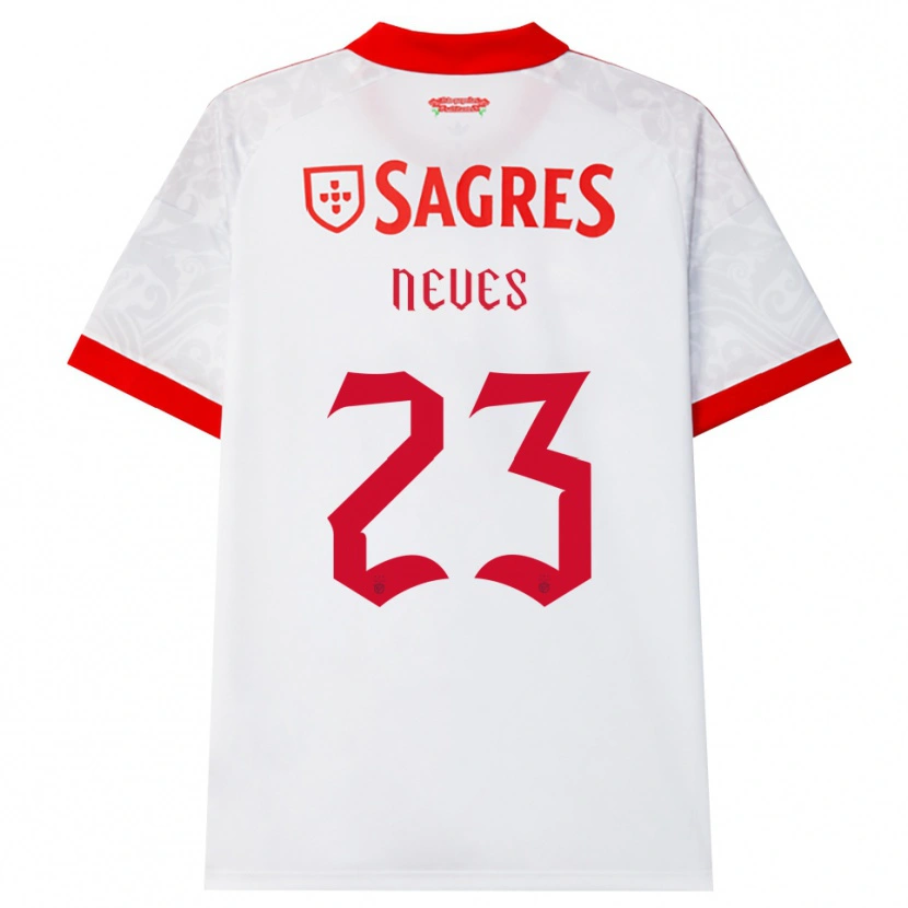 Danxen Uomo Maglia Tiago Neves #23 Bianco Rosso Giallo Kit Gara Away 2026/27 Maglietta
