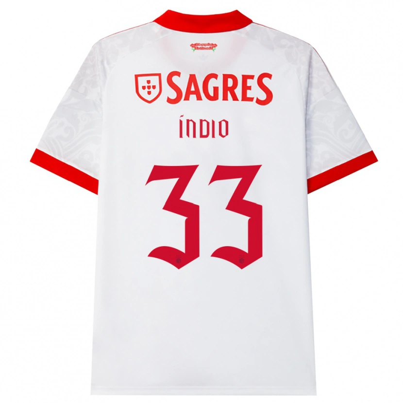 Danxen Uomo Maglia Gabriel Índio #33 Bianco Rosso Giallo Kit Gara Away 2026/27 Maglietta