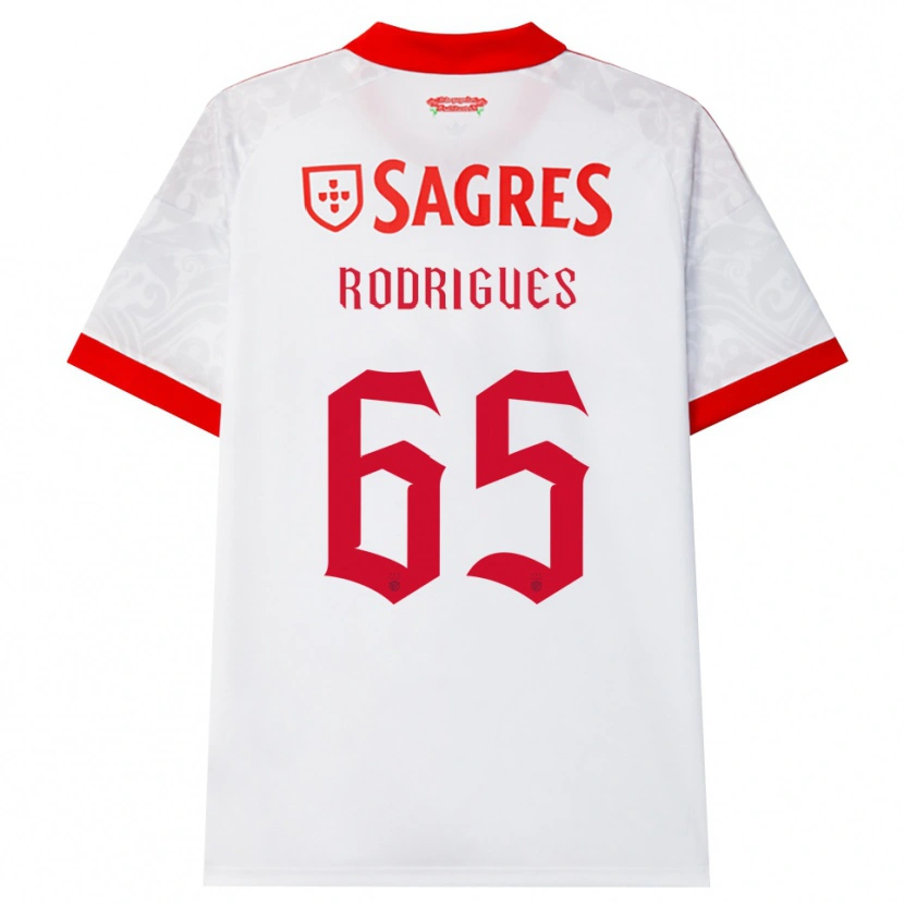Danxen Uomo Maglia Rafael Rodrigues #65 Bianco Rosso Giallo Kit Gara Away 2026/27 Maglietta