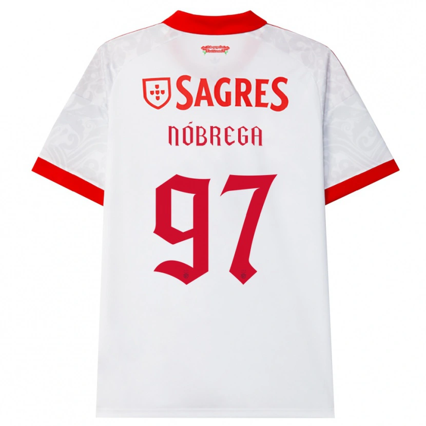 Danxen Uomo Maglia Ricardo Nóbrega #97 Bianco Rosso Giallo Kit Gara Away 2026/27 Maglietta