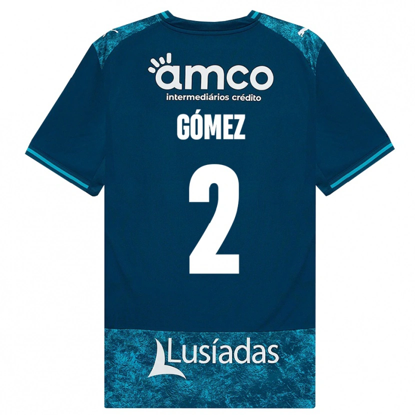 Danxen Uomo Maglia Víctor Gómez #2 Grigioardesiascuro Verdeacqua Kit Gara Away 2026/27 Maglietta