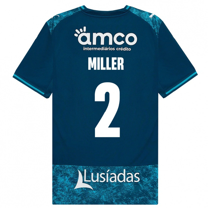Danxen Uomo Maglia Maria Miller #2 Grigioardesiascuro Verdeacqua Kit Gara Away 2026/27 Maglietta
