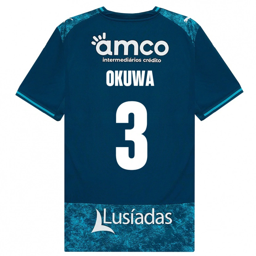 Danxen Uomo Maglia Temi Okuwa #3 Grigioardesiascuro Verdeacqua Kit Gara Away 2026/27 Maglietta